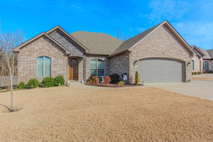 Welcome to this beautifully designed home with an open living, dining, and kitchen concept that creates a spacious and inviting atmosphere. The kitchen is a true highlight, perfect for the cook of the family. It features an abundance of cabinets for all your storage needs, a generous pantry, granite countertops, a built-in stove, a wall oven, and a large island. The large primary suite offers two walk-in closets, providing ample storage space for your wardrobe. The expansive laundry room, with plenty of cabinets, offers both function and convenience for all your laundry needs. Step outside to enjoy the covered back porch, a great space for relaxation or outdoor gatherings. The backyard is complete with a firepit. Additionally, a storage building with electricity provides extra space for tools, hobbies, or additional storage. This home truly has it all!