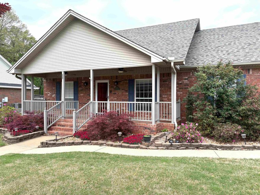 Gracious single story home with inground pool and oversized deck on the main boulevard in River Oaks subdivision. Sunny kitchen and great room with luxury vinyl flooring. Formal dining room. Master suite at the back with a view of the pool. Backyard shop. Fenced back yard and a custom metal gate for the covered front porch. Well maintained from top to bottom, including new flooring throughout, new pool pump and liner, new deck (2023), fresh paint and bathroom update (2025). Gas line installed for new stove, newer hot water tank, extra landscaping for year-round color. More photos will be added of the double garage, master bath, third bedroom and deck. The owners are packing to move.