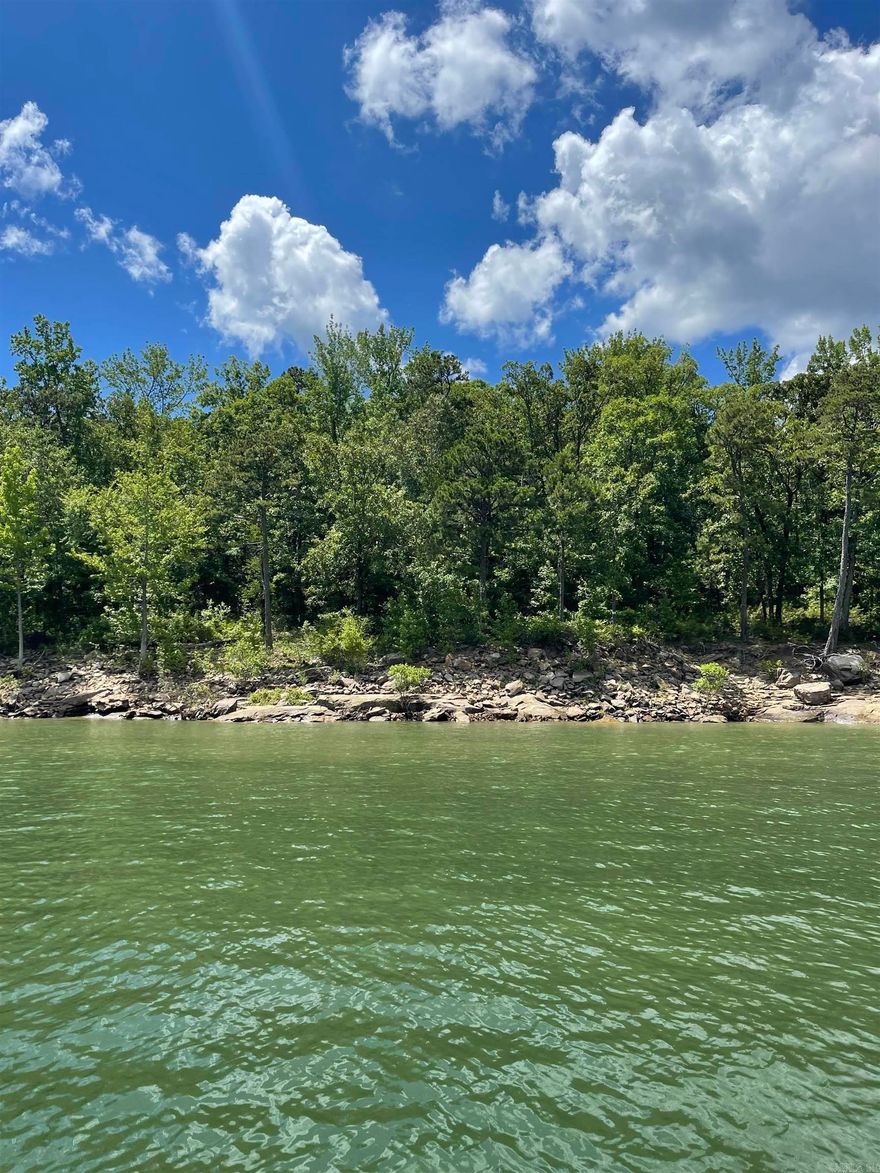 LAKEFRONT/LAKEVIEW lot with a great white line location. A must-see for the lake dwellers. Open up view w/clearing trees. Gentle slope/easy walk to the water.  Unrestricted. Build a tiny home, a cozy cabin, or your dream home. If you like seclusion, this is the lot for you. Not a lot of boat or car traffic. Survey and septic permit on file. Close to Hill Creek Marina.