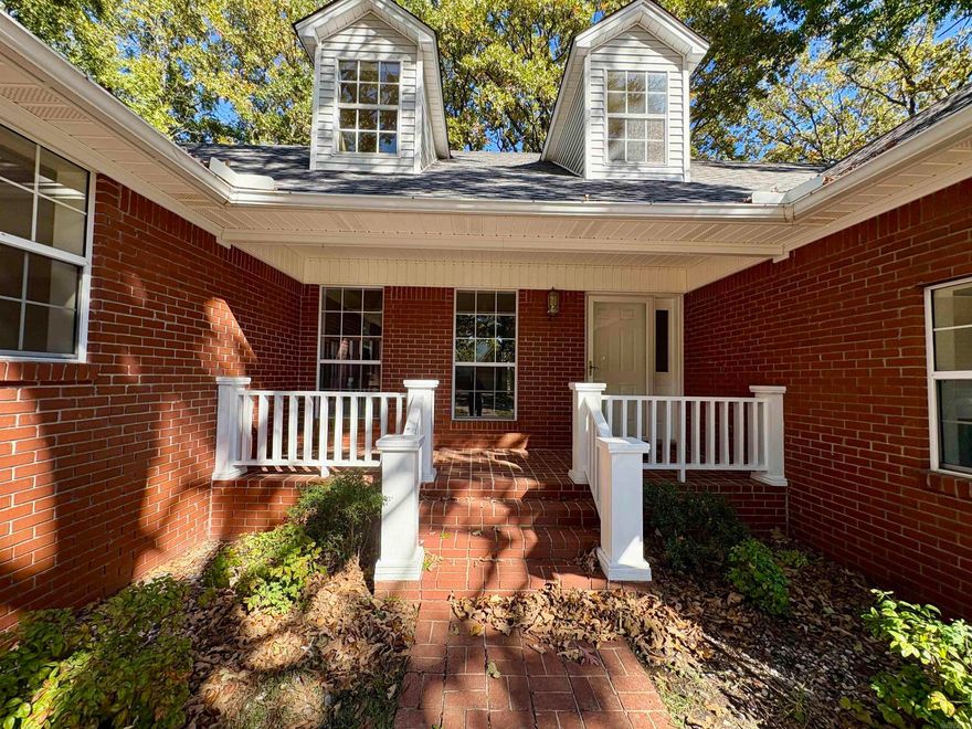 Large, well-maintained brick home in the heart of River Oaks. It received a major refresh in 2025, with a new roof, new flooring, a rebuilt back deck, and fresh interior paint throughout. There are more than two dozen trees on the lot, which is in the curve on an uphill slope. Interior features include extra storage, built-in bookcases, a vaulted ceiling and gas-log fireplace in the living room, French doors leading to the deck from both the living room and the kitchen, a fenced area for dogs, and a circle driveway. A large bonus room upstairs could be a fifth bedroom.
