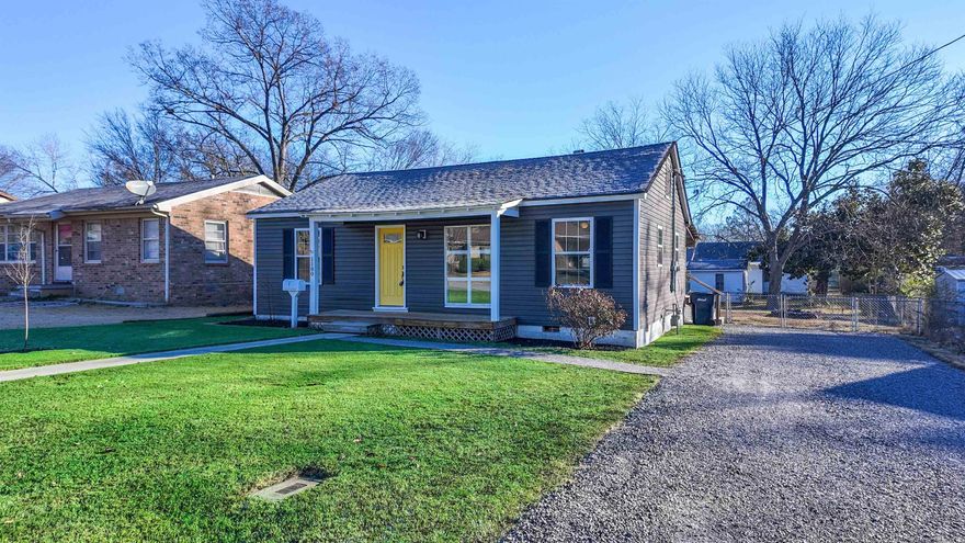 Completely remodeled in 2017 with additional recent updates, this charming 945± square foot home offers 3 bedrooms and 1 bathroom. The efficient layout makes the home feel larger than expected. Features include built-in wall heaters and an electric air conditioning unit, with a gas stove providing backup heat. Enjoy outdoor living on the 200± square foot covered back porch, along with a fully fenced chain-link backyard and storage shed—ideal for pets and/or children. Inside, you'll find an updated tile tub/shower combination, refinished hardwood floors, and fresh paint throughout, making this home truly move-in ready. Schedule your showing today before this one is gone.