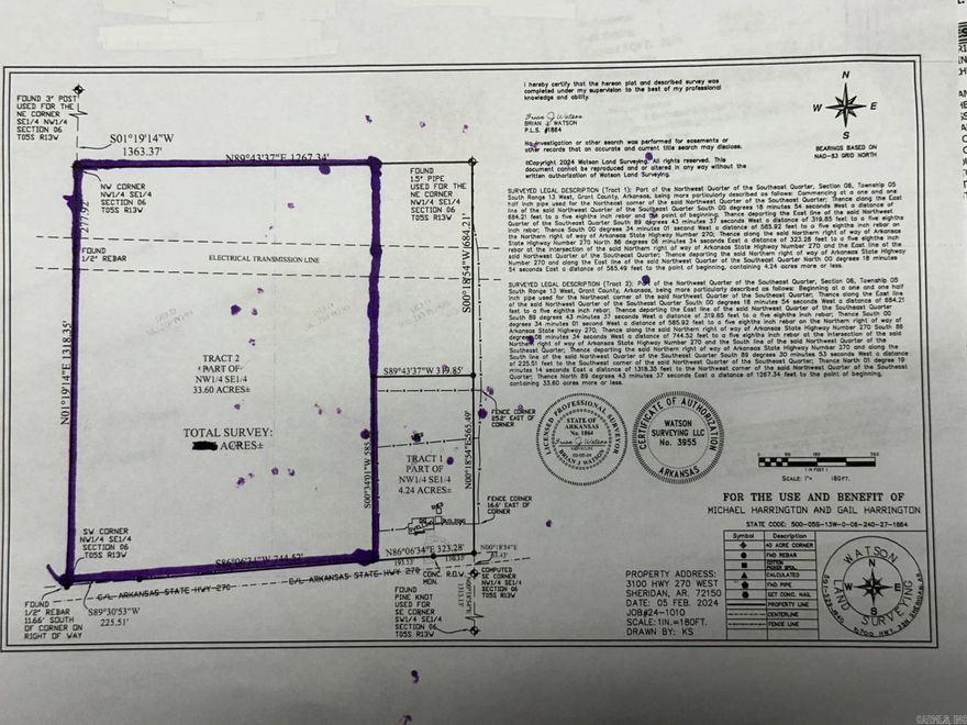 Nice piece of land at the edge of town . Could be made into subdivision.