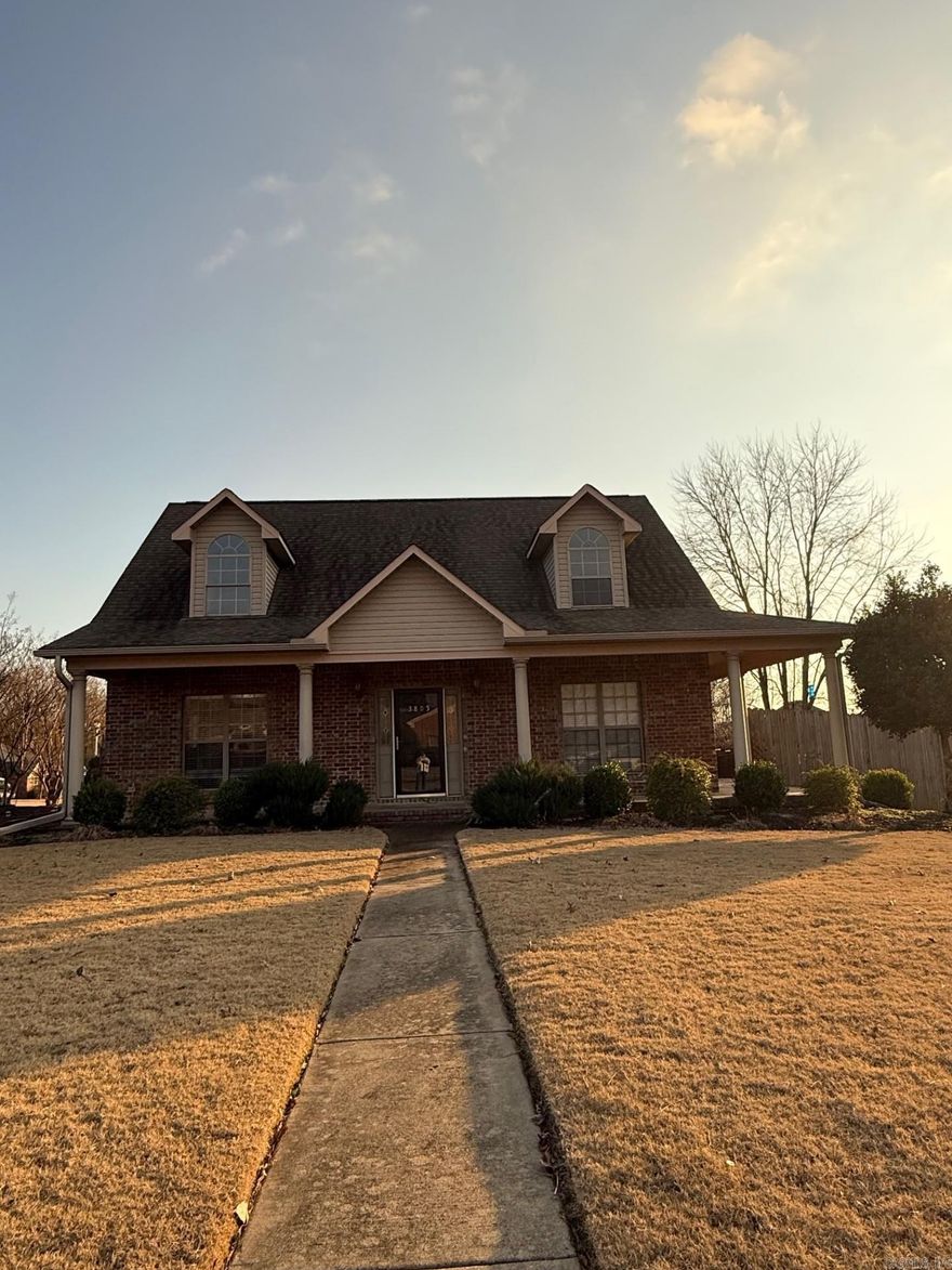 Extremely well maintained home on a large corner lot with rear entry garage and additional parking.  Home sits just minutes way from multiple golf courses. Open living room area with cathedral ceiling and abundance of natural light and a fireplace that has been inspected and is fully functional.  2 large bedrooms, a bonus room and full bath upstairs. Open kitchen with ample storage and counter space. Primary suite on main floor with primary bath featuring separate shower and soaker tub with dual vanity and lots of storage.  Primary suite has its own private access to the rear deck and wrap around porch.  Yard is privacy fenced with double gate.  There is a storm cellar in the garage for extra safety.