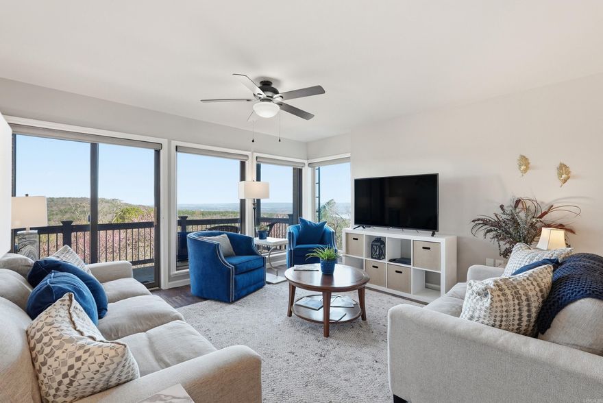 Welcome to this gorgeously remodeled Cliffside Lodge condo with a lake view, located in the heart of Fairfield Bay. This beautifully updated downstairs unit is being offered fully furnished with all new furnishings, making it truly turnkey and ready to enjoy or rent immediately. Recent upgrades include a new HVAC system, stylish finishes, and modern updates throughout, creating a comfortable and inviting retreat. Enjoy relaxing views of the lake and the convenience of being within walking distance to the popular Cool Pool.  Whether you're looking for a vacation getaway, investment property, or VRBO opportunity, this condo offers exceptional value and location. Fairfield Bay is known for its incredible amenities, including three swimming pools, tennis courts, pickleball, bowling, miniature golf, two 18-hole championship golf courses, scenic hiking and biking trails, and over 80 miles of ATV/UTV trails. Spend your days on Greers Ferry Lake, a stunning 40,000-acre lake, with access to a full-service marina for boating, fishing, and water recreation.  Don’t miss this opportunity to own a lake-area retreat in one of Arkansas’ most sought-after resort communities.