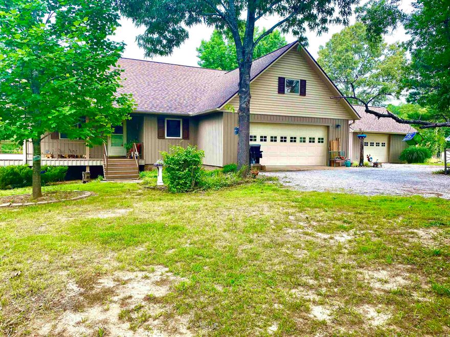 Beautiful well maintained home with small shop/craft room located just a couple minutes from downtown Mountain View. This well maintained property offers three bedrooms and two baths with a two car attached and finished garage, porches on three sides of the house with the back porch partially screened in and a picturesque yard with all kinds of flowers and trees to make this place a little slice of Ozark heaven. The detached shop/craft room is heated and cooled so you can still get those projects done no matter what the weather is and the layout of the home is very inviting for guest of all ages. The roof was replaced in the Fall of 2023 so this property is move in ready for the new owner! This won't last long so call toady and lets schedule a showing!
