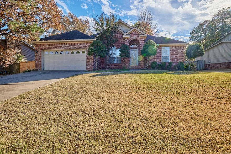 Nestled in the heart of a peaceful suburban neighborhood, this 3 bed/2 bath home offers the blend of modern comfort and timeless charm. With it's spacious layout, you are greeted by a bright and airy open floor plan perfect for gatherings and entertainment. The kitchen opens to the eating space as well as the living space. The bedrooms are situated in a split floorplan with the primary bedroom separate from the other two bedrooms. You will love nestling up to the cozy fireplace in the living area. The home features a two car front load garage and a fully fenced backyard.