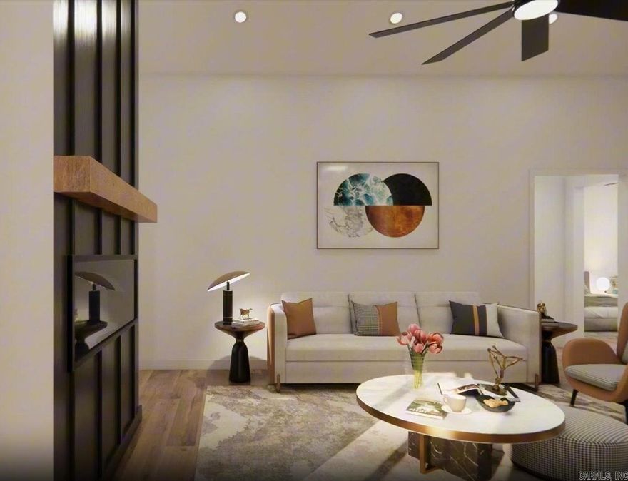 Discover this brand-new home in one of the most desirable areas off Marion Anderson Rd-located in the coveted Lake Hamilton School District and out of the city limits! Step inside to an inviting open floor plan, soaring vaulted ceiling, and a show-stopping designer LED electric fireplace that elevates the living space. Luxury touches are found throughout, including a modern neutral color scheme, white quartz surfaces, 9 ft ceilings, His/Her walk-in closets, and solid core interior doors for that high-end feel. Thoughtful upgrades set this one apart-automatic closet lighting adds convenience, while auto defrost bathroom mirrors provide a spa like experience everyday. The kitchen is fully equipped with all appliances, making this home move in ready from day one. Agent/Owner.