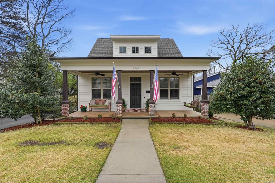 Beautiful Craftsman-style home in the heart of Hillcrest! Built in 2012, this 3 or 4 bedroom, 3 full bath home offers exceptional construction & thoughtful upgrades throughout. The fourth bedroom is currently being used as a home office, providing flexible living space. The inviting front porch with brick columns & ceiling fans welcome you. Don't miss the beautiful hardwood floors, custom tile work, and 10 ft ceilings. The spacious kitchen includes a gas range and flows seamlessly into the main living area w/ fireplace. In 2021, owners expanded the upstairs by removing the garage stairwell and adding approximately 100 sq ft, creating an additional primary closet. Outdoor living is truly exceptional. A 20x40 pergola with 6x6 columns anchors the backyard entertaining area featuring stamped concrete, a stunning stone masonry waterfall water feature, and a fire pit - perfect for gatherings year round. Additional features include new roof (2026) full sprinkler system, carport, two-car garage, and expanded driveway (2013) for extra parking.