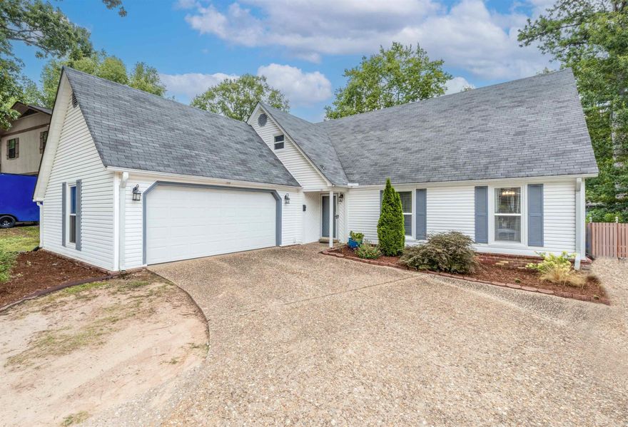 Located in the heart of North Little Rock, this beautiful home has everything you have been searching for! This house has 5 large bedrooms and 3 full bathrooms, large living room and dinning spaces, galley kitchen, large laundry room,  tons of closets and storage spaces, along with a side load  two car garage. The backyard is your own private oasis: Privacy fence all around, enticing pool ( new liner in 2019 ), large upper pool deck, shed, covered entertainment, enough space for an outdoor cooking area, and even some green space to run around. The house backs up to a green space with walking trail. New roof in 2018. Upstairs HVAC new in 2019.  Garage door new in 2021, New dishwasher in 2021. Sq ft is approx. Please measure.