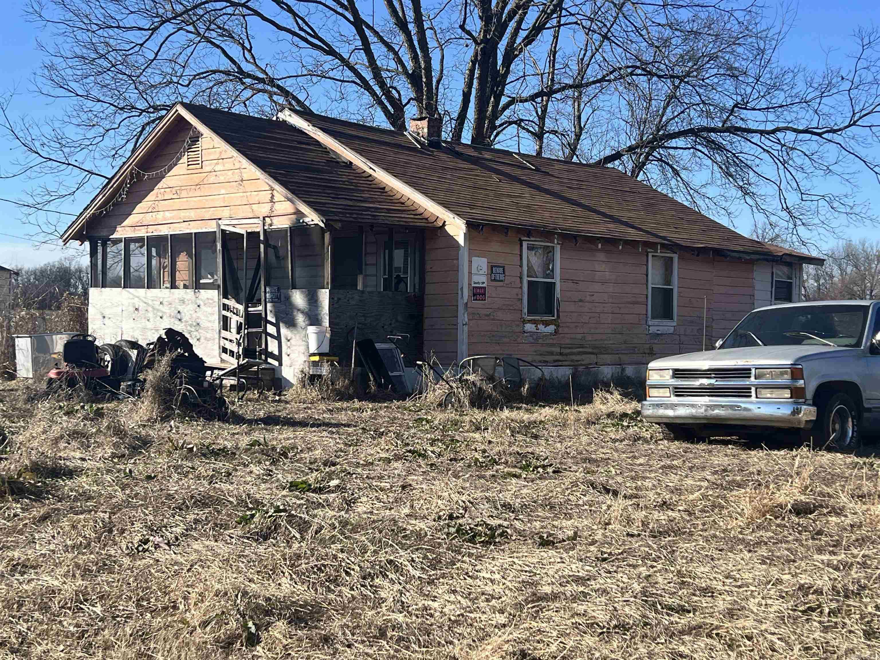 Great land! Two homes on two acres - Home 1: 996 Sq Ft and Home 2: 690 Sq Ft. No seller property disclosure.