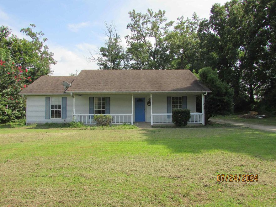 Just starting out or downsizing? Here you go. This one needs some TLC but priced so it won't break the bank. Cathedral ceiling in the living room makes it look even bigger. Kitchen with a newer stove. Refrigerator is negot.  Good size dining area. All rooms are good size. Primary bedroom has 2 separate closets. Privacy fenced back yard, a storage shed and an extra long driveway. Property goes a little into the wooded lot next door.  Also qualifies for the RD loan. Won't last at this price. **See agent remarks**