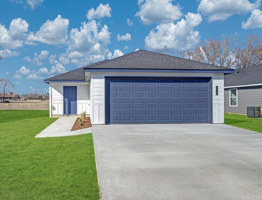 Beautiful Brinkley plan in Moonlight Meadows, located in Ward, AR! These new construction homes feature modern finishes for comfortable living!  Homes will have LVP flooring and carpet.  In the kitchen and bathrooms, you’ll find beautiful granite countertops. Each home will feature Hardie® siding per plan. These homes come with a programmable thermostat! 10-year limited Homebuyer’s Warranty! Photos may be stock photos, representative of plan only and may vary as built. Annual taxes is an estimate. Taxes are TBD. HOA fees $300! $75 HOA transfer fee. Special Improvement Tax of $495 annually.