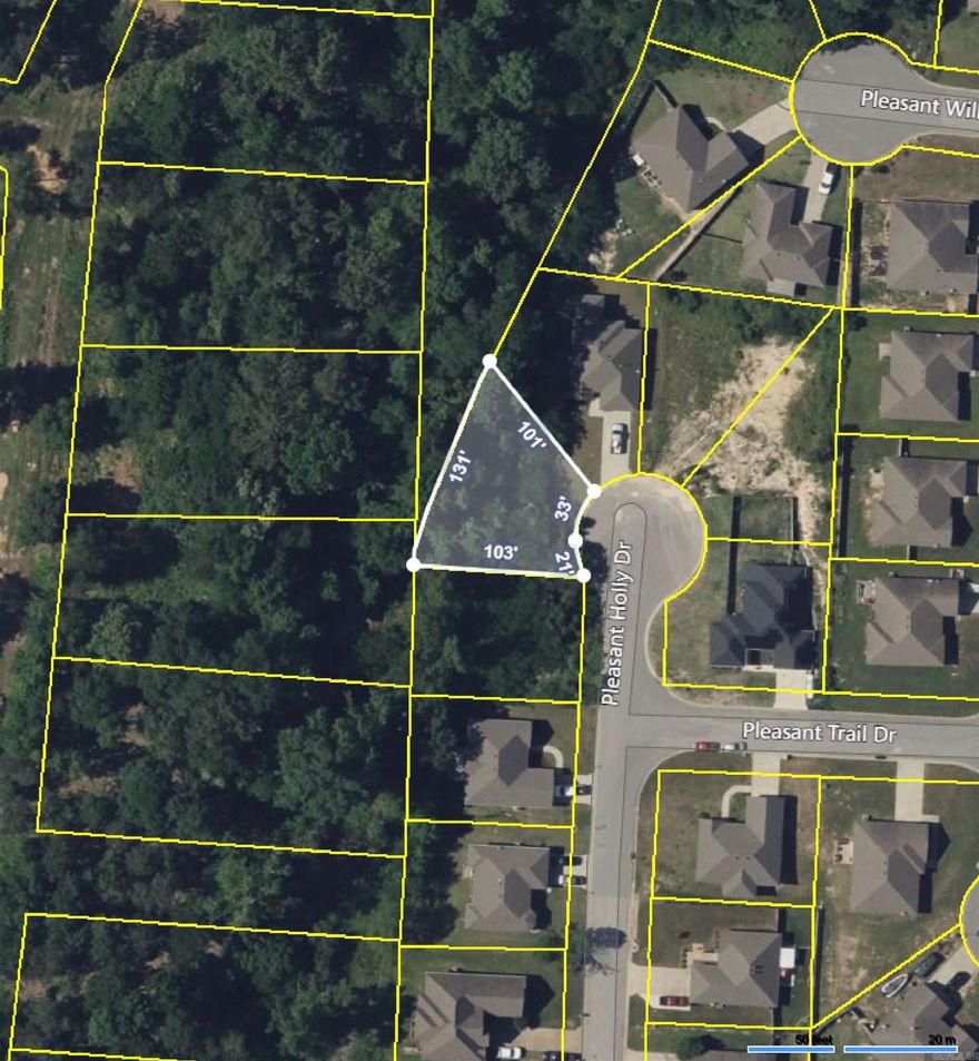 Cul-de-sac lot located in Pleasant Forest Subdivision.  This lot is conveniently located close the interstate, shopping, and schools.  Benton School District