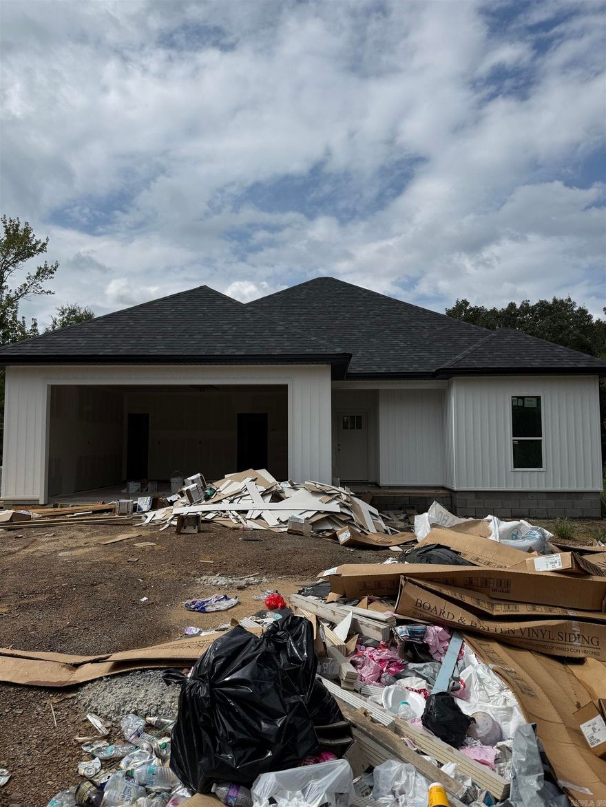 New construction on 3 acres. Brick and Hardie Board siding. Three bedroom and two bath split floor plan. Vinyl plank flooring throughout. Stainless steel appliances. Large walk-in closet in the master.