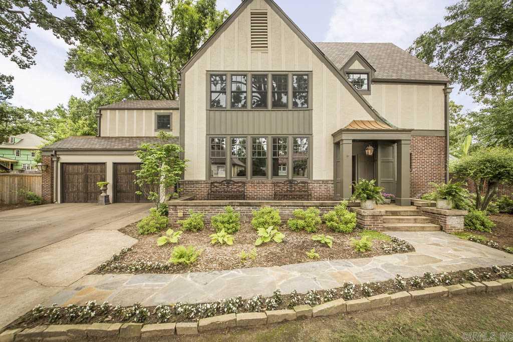 Totally remodeled Heights English Tudor. This home features 4457 SF, 3 bedrooms, 4 baths and 452 SF guest house with 1 bedroom and 1 bath. All new Anderson windows and doors, new roof, paint, garage doors, 3 new zoned HVAC, new custom kitchen, new cabinets, appliances, double island, quartz counter tops, butler pantry. Large master with 4 closets, fireplace, new master bath with balcony. 3 new guest baths. Lot and a half with fabulous pool.
