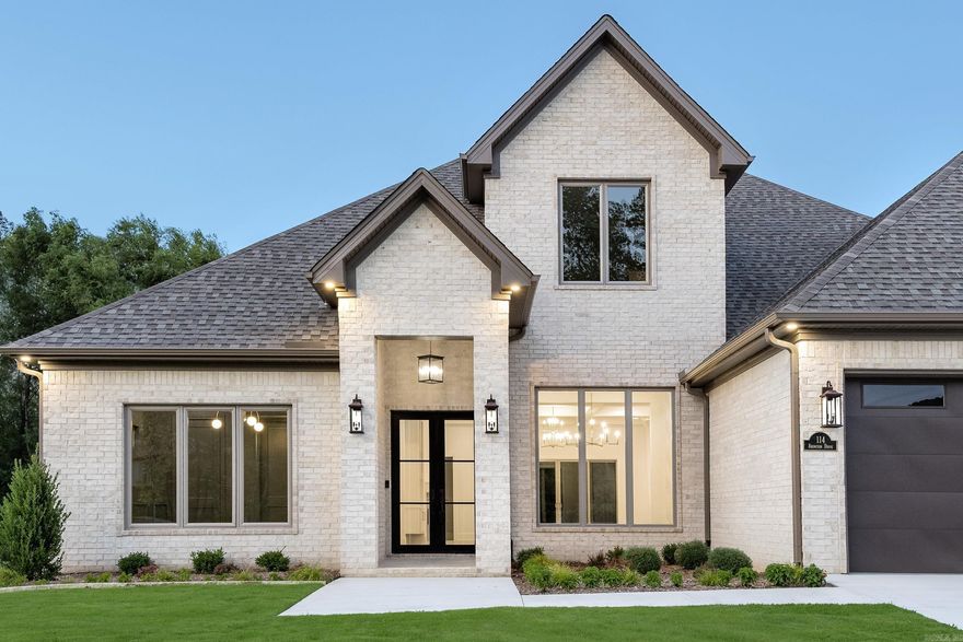 4BR + Office + Media Room with Bar. Located on Premium corner Lot with Green Space Behind. APX 4122 Sq Ft, 3 Car Garage, QUARTZITE Countertop on Island. Double Oven, Gallery Frig/Freezer, Bev Frig, Coffee Bar 2 Kitchen Pantries, 1 with built-in cabinet with unique wood countertop.  EACH BEDROOM HAS ITS OWN ENSUITE. Storage Lockers, Fireplace Built-ins. Very Large Dining Area in front & Large Breakfast Room. Oversized Owners bath features a freestanding soaking tub, glass-enclosed rainfall shower, and Warm finishes offering a daily retreat without leaving home! Open Concept Floor Plan flows seamlessly from the gourmet kitchen to spacious living areas perfect for both entertaining with outdoor kitchen, grill+. Large Windows and LR Glass Sliders for Natural Light. Smart Features include Ring Doorbell, Q Garage, Ecobee Thermostats.  Minutes from Shopping, dining and top schools! Easy Access to Cantrell & Chenal Parkway.