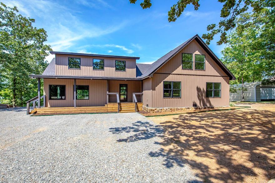 Completed gutted, added onto, & remodeled to look like a New House Again!  4 Bedrooms, Gameroom off of the kitchen downstairs, plus a Large bunk room upstairs. Approx. 3.8 miles to Sugarloaf Marina (Lake Cliff is a gravel road). Brand New water heater (gas-runs off propane), All new Kitchen Appliances (Gas stove, refrigerator, dishwasher, & microwave) , New Roof , Two New HVAC systems (All Electric except when temps get below 30 degrees, the backup propane heat kicks in), & One New Mini-Split unit for Bunk Room (6 Built in twin beds). Seasonal Lake View, Back deck the full length of the home with a spacious Covered area to host plenty of company. Main level has 1/2 bath off kitchen, Two Bedrooms & a full bath off the hallway. Upstairs has two more guest bedrooms, a full bathroom, & the Bunk Room.