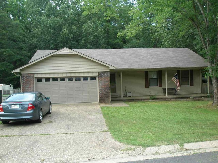 One level ranch home on huge lot. Approx. .46 of an acre, huge trees, fully fenced with in ground pool that needs new liner and pump. New deck 2014. New roof 2012. New HVAC 5 years ago. 3 Bedrooms, 2 full baths, great room, laundry, eat-in kitchen with pantry. Tons of closet space and storage in 2 car garage. Walk to park with pool, tennis, picnic and playground.