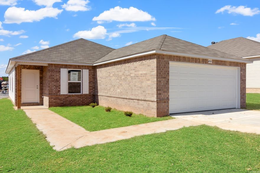 The wonderful 4-bedroom Bridgeport plan! A generous Living Room with plenty of natural light leads to an open-concept Kitchen. The Master Bedroom features a large walk-in closet. Bedrooms 2, 3 & 4 are just steps from the Laundry Room for convenience.   Thoughtful upgrades included in this home: 14x10 uncovered patio, soaker tub/shower combo in Master Bath, plumbing faucet upgrade 2, 8" deep Kitchen sink, door bell, 16" laminate bar top in Kitchen, Luxury Vinyl Plank flooring in wet areas and Living Room and adjacent hallways, raised ceilings in Living Areas per municipal requirements, Cheyenne style interior doors, baseboards level 2, 25 inch attic stairs, full sod, microwave hood in Kitchen, smooth top range.   NOTE: Annual assessments depend on the lot, and assessment amounts range from $398-447. The bond expires 2038.