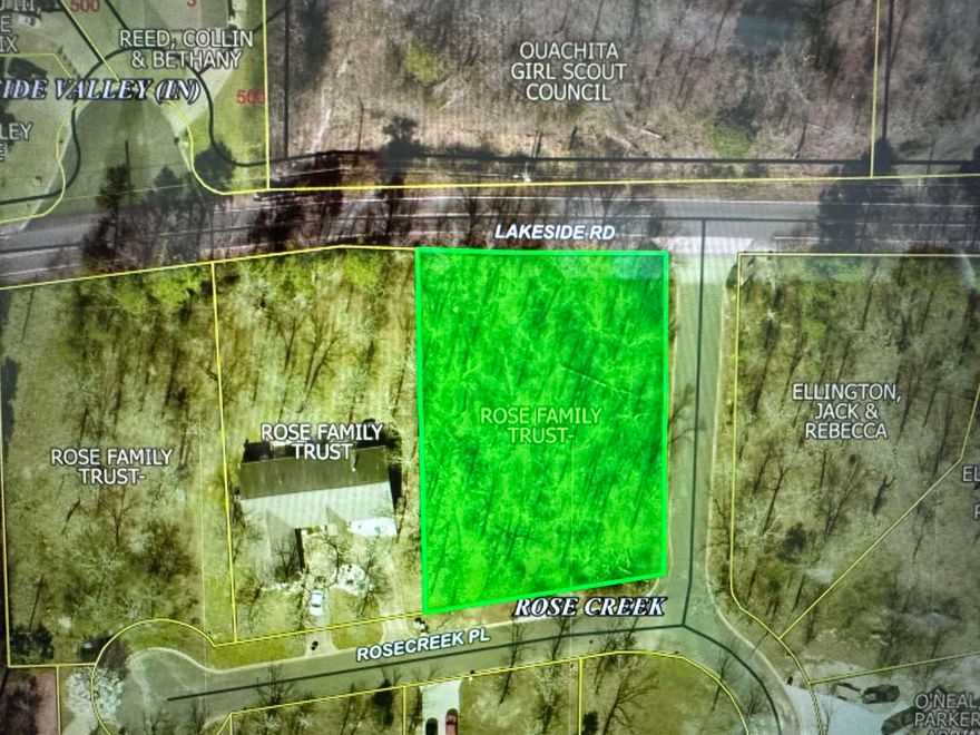Located in Rosecreek Subdivision.  There is both privacy and beautiful wooded areas within this small community of neighbors.