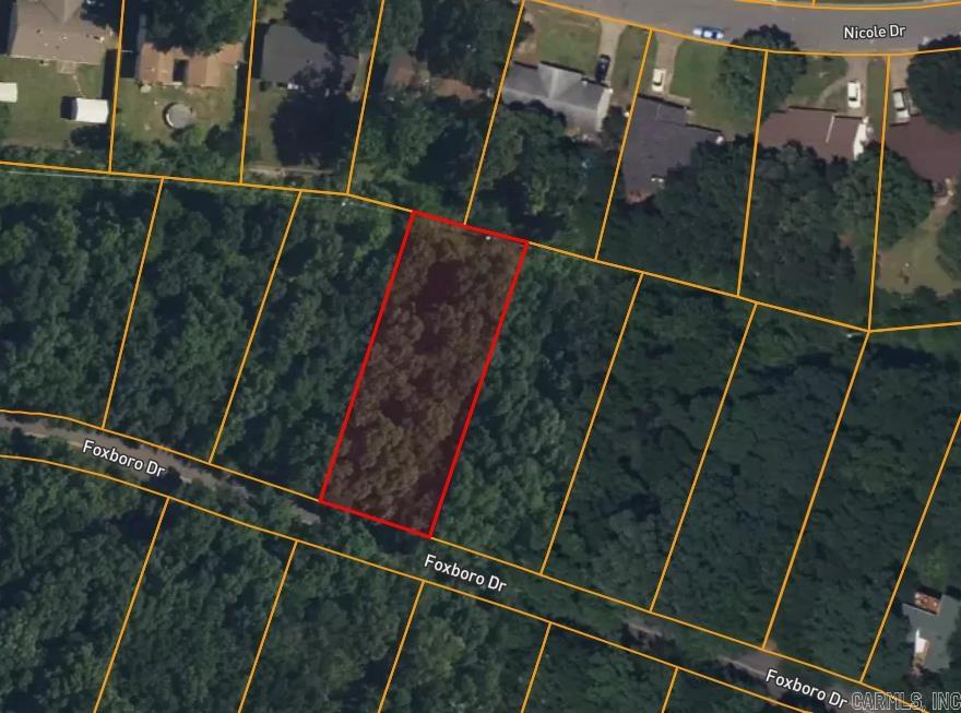 Residential lot in established Foxboro Subdivision.