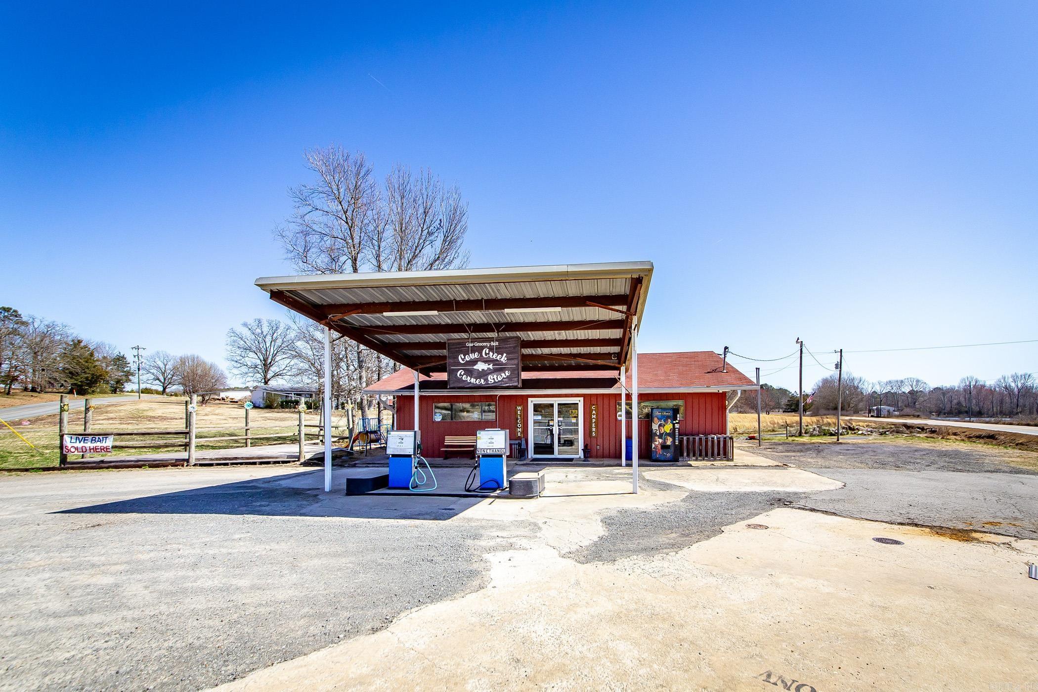 This Corner Store is a gas station, bait shop, store, and has the capability to be a sandwich shop as well! Don't sleep on this money-making opportunity! This store is the last location to grab gas, bait, or food before heading into Cove Creek to load the boats!