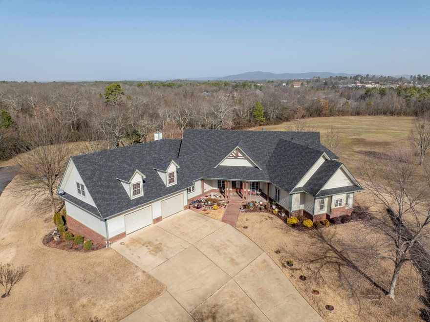 Experience luxury living in this 4,562 sq ft home on 1.5 acres in an established neighborhood. The vaulted great room, filled with natural light, offers stunning views of the pool and the surrounding lovely pastoral landscape that defines this unique community. The kitchen features a spacious island and connects to a breakfast room overlooking the pool. The main floor includes two bedrooms with a Jack and Jill bathroom, and a spacious owner’s suite with an en-suite bath and adjacent room ideal for an office or sitting area. A cozy den with a fireplace provides direct access to the backyard. The four-car garage opens into a hallway with ample cabinetry and an adjacent laundry room. Upstairs, a large fourth bedroom or bonus room with a full bath offers versatile space. Additional updates include a new roof replaced in 2023. This home combines luxury and functionality—schedule your private tour today!