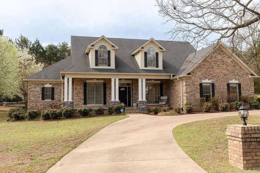 Welcome to this spacious 5-bedroom, 3.5-bathroom home located at 101 Deerwood Drive in Searcy, AR. Features include hardwood floors throughout the downstairs, a vaulted-ceiling living room, expansive windows to let in natural light, a home office, formal dining room, game room, and an eat-in-kitchen with an island, granite countertops, and stainless steel appliances. In addition to the 4,035 sq ft of living space found in the main part of the house, there are 999 sq ft of living space included in the 1 bedroom, 1 bathroom apartment located above the garage. This apartment also features a living area, full-kitchen with granite countertops, and a private entrance, and has been used as a rental in the past. Enjoy the heated pool with a fenced enclosure, large shallow end, and deep end with a diving platform and slide, as well as a covered porch for relaxing, outside. Don't miss the opportunity to see this beautiful home! Agents, please see remarks.