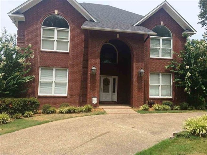 This home has it all !!Elegant 5 BR/3 Full; 2 Half Baths; Beautiful Entry with winding staircase and hallway open to the downstairs and view out windows !Office  ; Kitchen with Island; Open Living Room with high ceiling;Huge Man Cave. Basketball court and In Ground Pool with Gazebo !Windows galore overlooking pool/basketball court and view of mountains! Lots of storage / 2 car garage and circle driveway' built ins thoughout . Updates include new hardwood floors, paint & more. Your family will feel at home!