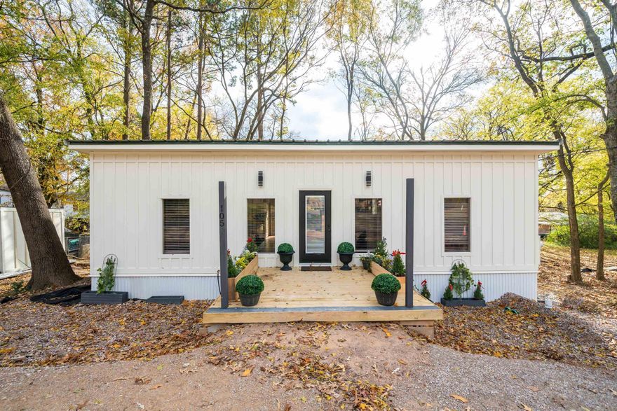 This new construction home is nestled on 2 lots along a quiet street close to shopping and dining. This modern 2 bedroom 2 bathroom has been constructed with some unique, desirable features such as butcher block counter tops, electric fireplace, 3 mini splits  to allow you to heat/cool only the parts of the home you wish, open shelving, and tall ceilings. Main bedroom has 3 closets and a vanity/desk for plenty of storage. All brand new appliances convey and seller is offering a  year builders warranty.  This home is in the final stages of construction so listing photos may not reflect updated work.