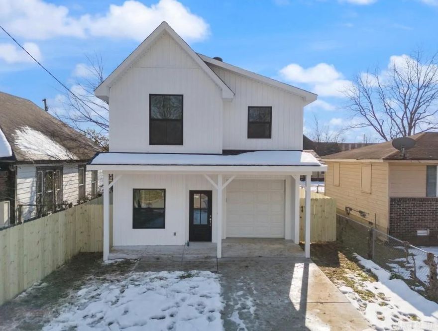 Built in late 2024, this home blends modern style with practical living in one of Little Rock’s most convenient pockets. You are only minutes from Arkansas Children’s Hospital and the downtown amenities, yet still tucked away on a quiet street that feels residential and private.  Inside, the layout is clean and functional with tall ceilings, luxury vinyl flooring, and windows positioned to bring in natural light throughout the day. The kitchen features a free standing stove, stainless appliances, and a smooth flow into the living area which works great for hosting or everyday routines. All bedrooms are upstairs with a true walk in closet, well sized rooms, and a layout that makes the home feel bigger than the square footage suggests.  With all 2024 systems, low maintenance finishes, off street parking, and city utilities, this property is an easy choice for both first time buyers and investors who want something turn key in Central Little Rock. Homes in this condition and price point do not sit long. Come see it in person.