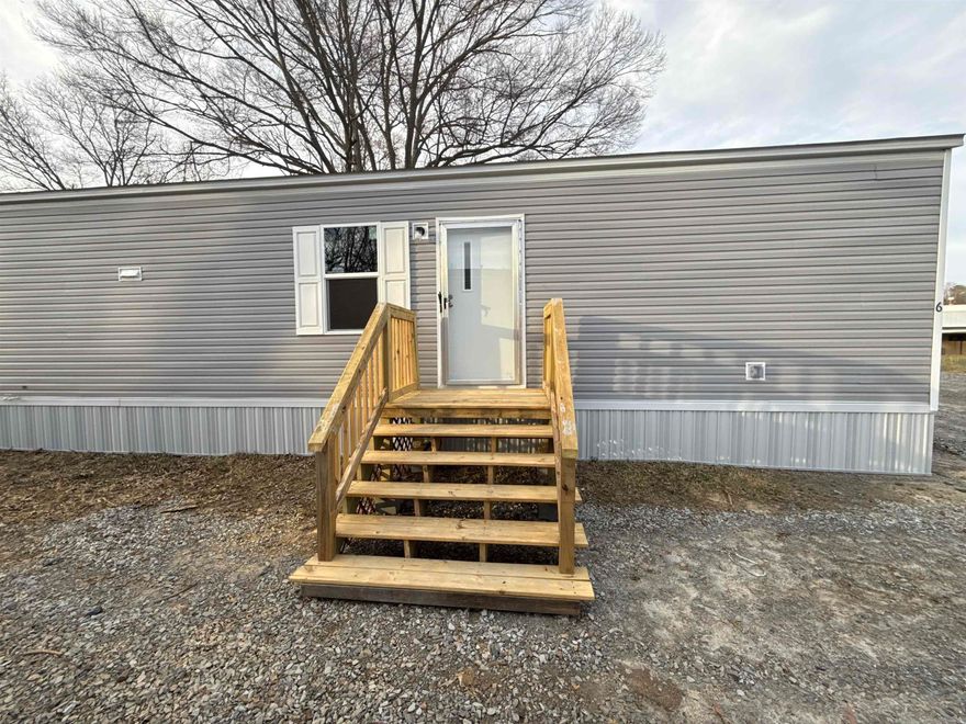 Everything is new!  Property has been all cleaned up, and there are 5 brand new (2026) single wide mobile homes and 3 tiny houses being built.  Mobile homes are Clayton Dogwood's and are 14x60.  Tiny houses are 14x40.  All properties are 2 bedroom, 1 bath.  Mobile homes are ready to move in to, and tiny houses are almost complete!  City water and sewer!