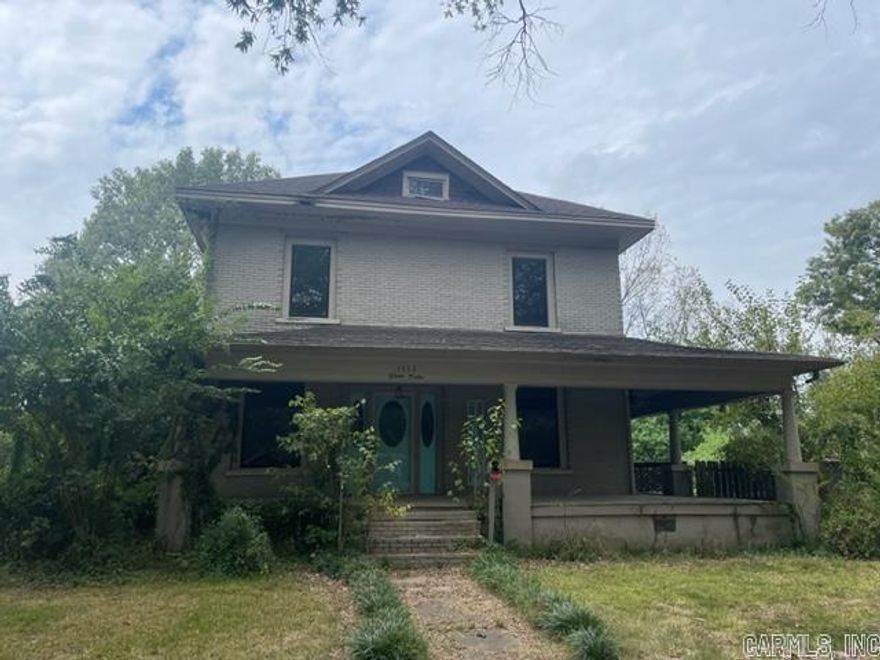 This house is being sold as is .Great fixer upper More than likely a cash buyer.  Has a basement with sump pump. Open floor plans on middle floor with the kitchen , dining, and living room,  a master suite .  The top floor has sitting area, 2 bedrooms, bath, and stairs to attic space.  The yard has a pool and yard space to play that are fenced in.