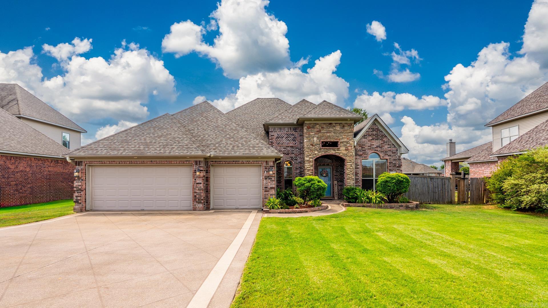 Updated, One-Level Home in the Country Club of AR Quarters Addn! Tucked away in a quiet cul-de-sac, this beautiful, brick home offers 4 bedrooms, 2 bathrooms and 2,490 SQFT of living space. You will love the split floor plan, soaring ceilings & formal dining. The chefās kitchen offers SS appliances, 5-burner gas stove, convection oven, pantry, breakfast bar & breakfast area. Luxurious primary suite features double vanity, 3-head shower, jetted tub & huge walk-in closet. Relax in the hot tub on the covered patio overlooking the fully fenced, landscaped backyard with a water garden, wild blackberries, 3-car garage w/stained floor & drive. Updates include NEW roof, NEW HVAC, NEW LVP flooring, Fresh paint, NEW hot tub, dual ceiling fan in living room, kitchen sink & faucet, bathroom faucets, thermostat,cabinets & recessed LED lights in garage, trees in backyard & more! Prime locationāwalk to Maumelle Charter School sports fields, with quick I-40 access to downtown Little Rock via the new exit. Schedule your tour today! Agents see remarks/updates list.