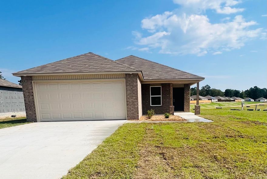 Armstrong II plan corner lot oversized lot  Valuable upgrades included in this home: Luxury Vinyl Plank flooring in wet areas and Living Room and adjacent hallways and all Bedrooms including closets, 60" fiberglass standup shower in Master Bath, plumbing faucet upgrade 2, 8" deep Kitchen sink, 16" laminate bar top in Kitchen, raised ceilings in Living Areas per municipal requirements, fiberglass exterior doors, Cheyenne style doors, baseboards level 2, full sod, microwave hood in Kitchen, corner lot, oversized lot.   *** AGENTS, PLEASE SEE SHOWING REMARKS OR AGENT REMARKS FOR VERY IMPORTANT INFORMATION. ***