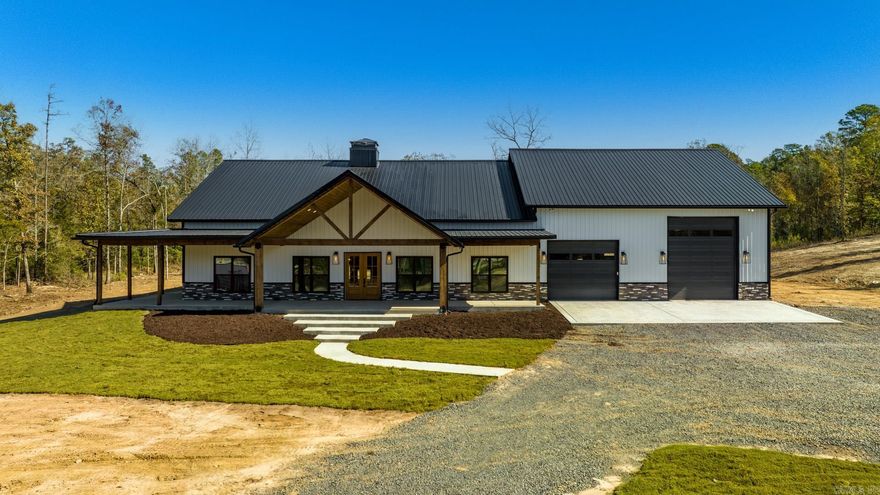 This new build offers the perfect balance of indoor and outdoor country living, making it an entertainer's paradise. The 3,994 sqft home provides plenty of space and privacy, sitting on 10 acres of land. The living area stuns with high ceilings & windows that flood the space with natural light, creating an inviting and warm atmosphere. Imagine yourself making memories in the oversized covered patio with a built-in grilling area that is perfect for hosting summer barbecues. Additionally this home features four bedrooms, 4.5 bathrooms , including a luxurious primary suite with access to the outside patio and walk-in closet. The additional bedrooms are perfect for accommodating guests or creating a home office or gym.  Every bedroom has its own bathroom. Upstairs you will find a loft great for a gaming or watching movies. The stunning kitchen will be perfect for cooking and entertaining, with a huge pantry. The spacious laundry room is a dream come true for anyone. The 2000sqft attached garage featuring one oversized at 14ft, offers plenty of room for your cars, camper, and storage.