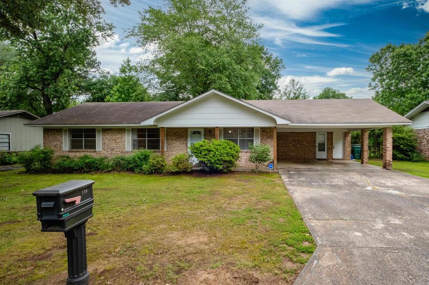 Welcome to this nice 1970s built home nestled on a flat lot with a large backyard and covered porch, walking distance to UCA. Inside you will find updated LVT flooring throughout, a galley-style kitchen that opens seamlessly to the dining area and front living space. Down the hall you will find two bedrooms and a large guest bathroom, and at the end of the hallway is the primary bedroom and bath. Laundry room is conveniently located by the kitchen that leads out to the 2 car covered carport, and extra storage room in the carport. Don't miss this fantastic opportunity near UCA!