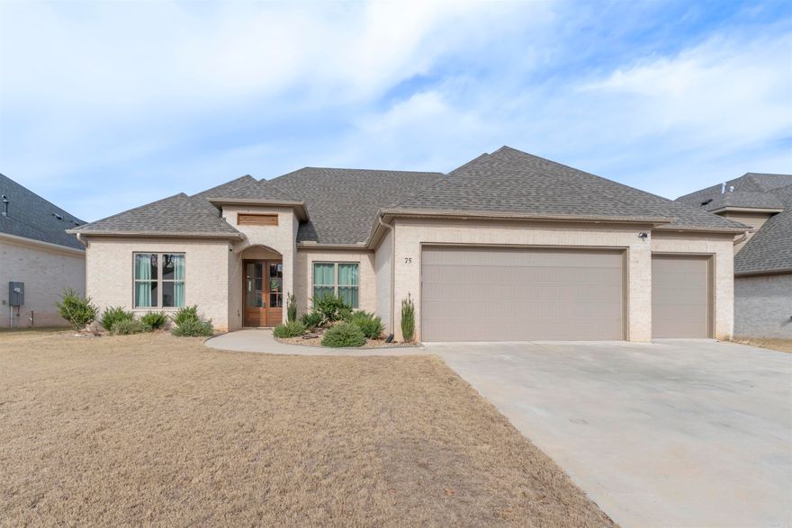 Beautiful house only 2 years old.  Very spacious and open.  Split floor plan with primary bedroom and closet to make this is your home.   Breathtaking high ceiling throughout.  The builder put so many extra touches on this level lot house with double front door. Covered patio with extraordinary large fence yard. A must see.