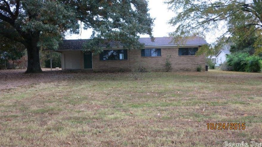 Check out this 3 bedroom 1.5 brick home with a fenced yard. It's a semi-rural location, but on a paved road and close to town. Central air and heat, carport, eat-in kitchen/dining area. It's in need of remodeling--paint, flooring, interior doors and light fixtures--but it is well worth the investment. Kitchen is plumbed for a dishwasher, and an electric range is already installed. Fannie Mae Property.