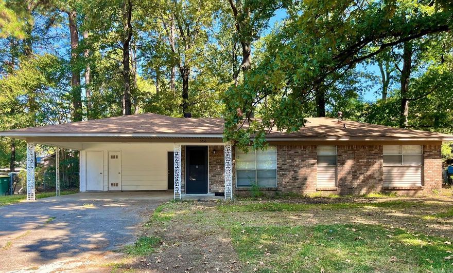 Come see this updated 3 bedroom, 2 bath home in Southwest Little Rock. This house has new paint, new tile shower surround in main bathroom, new vanities and new tile in the kitchen and bathrooms. There is carpet in the living room and bedrooms. Kitchen does include matching appliances : fridge, dishwasher and electric stove. Enjoy the back patio and  large backyard that is fenced that includes a  metal storage building.   No property disclosure is available.