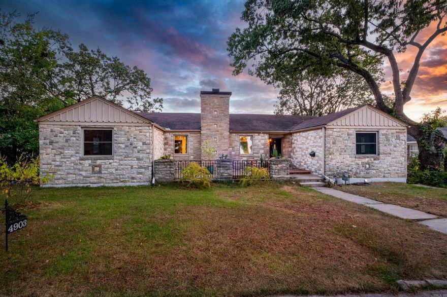 Situated on a quiet, low traffic street, this remarkable home has incredible style, a flexible floorpan and abundant space all within walking distance to the heart of Hillcrest. Refinished floors, fresh paint, sleek light fixtures, and updated hardware are just some of the elements that give the home a modern and inviting aesthetic. The main level offers four bedrooms, two full bathrooms and a large living room that's open to the dining room. Updated in 2016, the kitchen features stainless apron-front sink, quartz countertops, gas range, great natural light and a pantry. The lower level can function for numerous purposes:  guest quarters with a separate entrance and kitchenette, a teen's dream hangout, media room, home office, workout space. It includes a large utility/storage room not counted in square footage. All windows in the home have been replaced. Exterior features include low-maintenance stone exterior, gated rear-entry parking, 1/4 acre lot,  and a balcony just off the kitchen with stairs down to the fenced backyard. *Some square footage downstairs not included. See sketch in documents. Total usable square footage is 3684.*