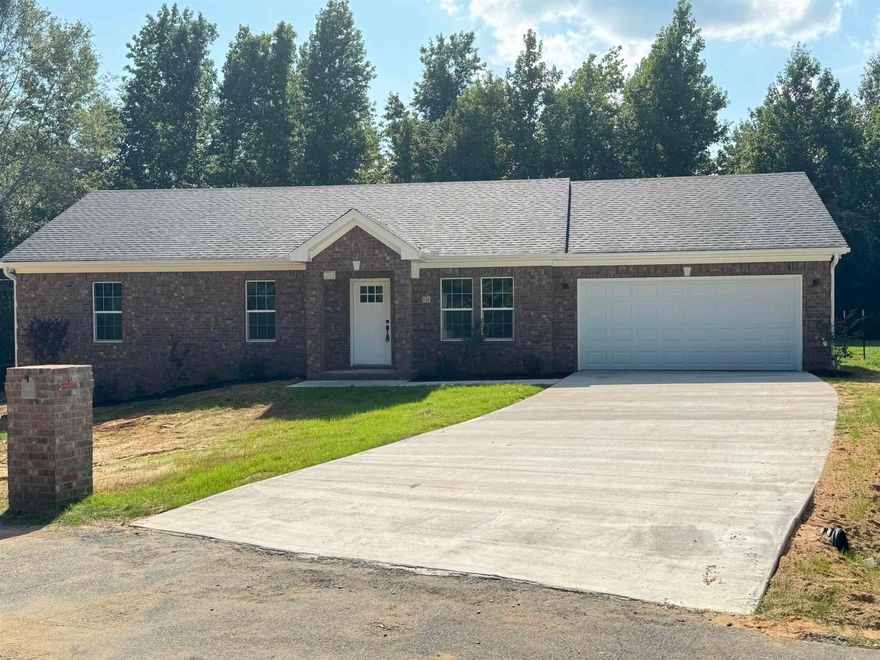 NEW CONSTRUCTION!! Perfect location for Buyers wanting Country Living. Great floor plan offers a FLEX Room, which could be an Office, Mud Room or Additional Storage Area. ALL BRICK EXTERIOR, ARCHITECTURAL SHINGLES AND ALL-ELECTRIC TRANE HVAC SYSTEM! Those wanting a few chickens or goats, or needing enough space to build that custom shop, this is your place!