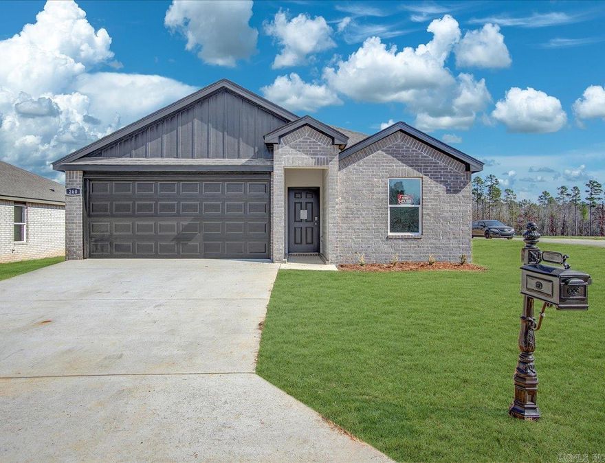 Beautiful Biscoe plan in Stone Canyon, located in Maumelle, Arkansas! These new construction homes feature modern finishes for comfortable living! Each home has LVP flooring throughout common areas and carpet in bedrooms and closets. In the kitchen and bathrooms, you’ll find beautiful quartz countertops. The primary bathroom features a walk-in shower and a quartz vanity! Each home will have 4-sides brick with Hardie® siding per plan. These homes come with a programmable thermostat! 10-year limited Homebuyer’s Warranty! All photos are stock photos, representative of plan only and may vary as built. Annual taxes is an estimate. Taxes are TBD. HOA dues TBD. The HOA annual fees are an estimate only since the actual amount has not been established. Special Improvement Tax of $420 annually.