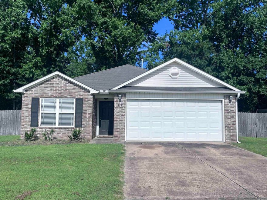 Welcoming 3 bedroom, 2 bathroom house conveniently located in the Beebe School District. This split floorplan home has fresh paint and 2" faux wood blinds throughout, stained cabinets, high ceilings, linen closet, pantry, separate laundry room, and WASHER, DRYER & REFRIDERATOR INCLUDED! The master bedroom has a tray ceiling and dual windows allowing natural sunlight to brighten the room. The bathroom has dual vanities and a large walk-in closet with built in shelving. Not to be overlooked is the spacious backyard. A covered porch with television mount and oversized deck that is perfect for entertaining or relaxing. Mature trees along the back fence line give you that peaceful privacy while still being in a neighborhood that has easy access to the interstate for quick commute to Searcy, Conway or Little Rock. This home will not be on the market long! **Edge Realty is proud to offer deposit-free living to qualified renters through Obligo! We understand that moving costs can add up, so we want to extend financial flexibility to our residents. Learn more about the benefits of deposit-free living with Obligo at myobligo. com.