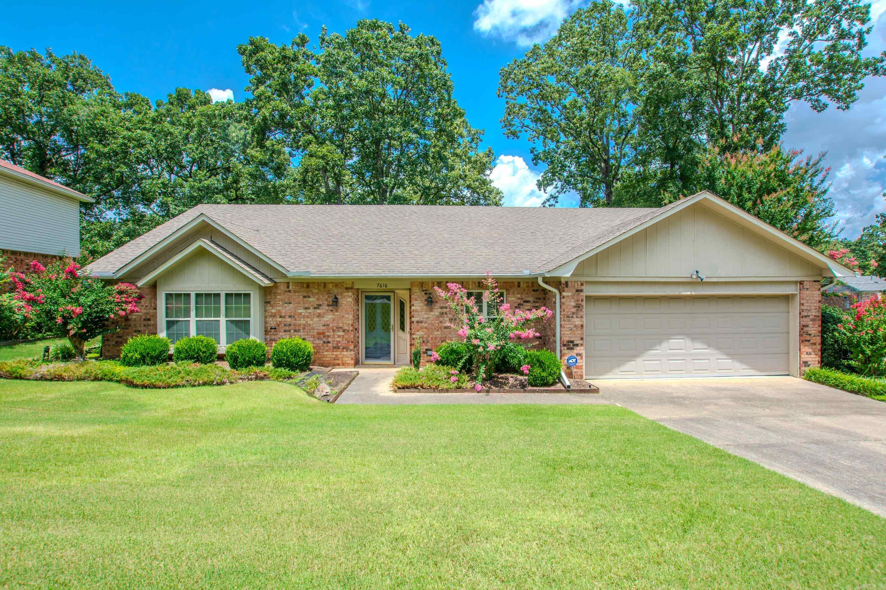This beautiful one-level, 3-bedroom, 2-bath home offers a spacious and thoughtfully designed split-bedroom floor plan. The oversized primary suite is filled with natural light and features a large walk-in closet for added convenience. The inviting den boasts a vaulted ceiling and a charming brick fireplace, perfect for cozy evenings. Enjoy both formal and casual dining with a dedicated formal dining room and an eat-in kitchen. Step outside to your own private oasisāan incredible park-like backyard complete with a patio and a separate deck, ideal for entertaining guests or simply relaxing with family and friends. This home has been lovingly cared for and the pride of ownership showsāinside and out!