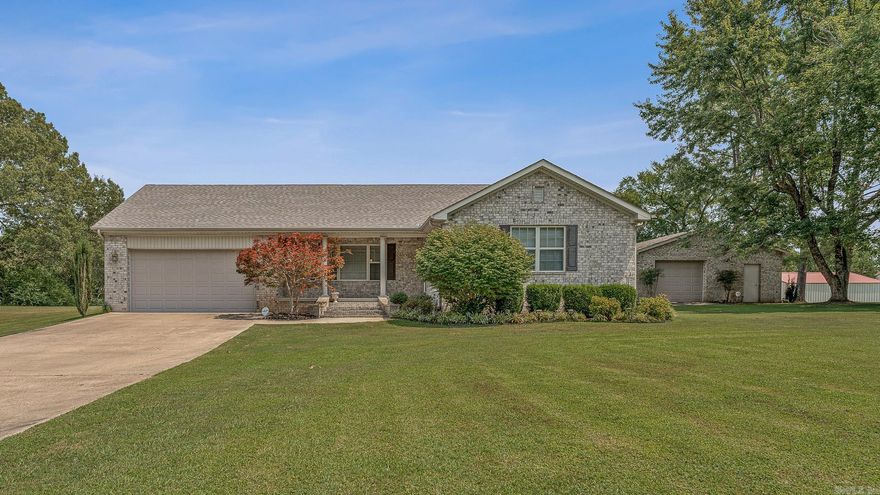 Tucked away on a quiet cul-de-sac, this home offers the best of both worlds,peaceful country living with the convenience of town just minutes away. Sitting on a beautiful one-acre lot.Built with quality in mind and attention to detail. Every opening was sealed during framing for extra insulation, keeping the home energy-efficient and utility bills low. Both the garage and shop feature decorative block construction,showcasing craftsmanship, giving this property a unique touch you won't find anywhere else. Inside, the kitchen flows into a cozy living area, perfect for gathering with family or enjoying a quiet evening. The screened back porch is the perfect spot for morning coffee, evening conversations, or simply taking in the peaceful setting. And with a 30x30 shop, you'll have room for hobbies, projects, or extra storage all right at home. This special property offers the comfort, charm, and space you've been looking for. Photos of the living room,dining room & 1 bedroom has been Virtually Staged.