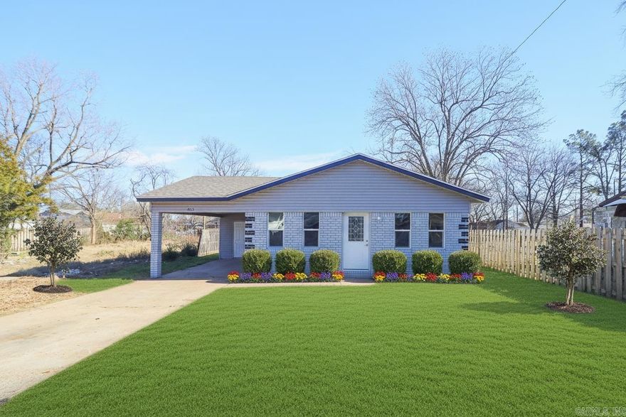 Welcome to 412 Ellis Ave, Trumann, Arkansas! This beautiful brick 3-bedroom, 1-bath home has been completely remodeled and is move-in ready. Featuring a new roof, new AC unit, and new luxury vinyl flooring throughout. The kitchen offers soft-close cabinets and a new bathroom adds modern comfort. Enjoy the convenience of a carport and an exterior storage room for extra space. The new front door adds to the home's curb appeal, making this property a perfect blend of style and practicality for you in Trumann, Arkansas. Call or text today to schedule your showing appointment! Some pictures are virtually staged.