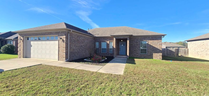 NON- Smoking 3 bedroom 2 bath house for Rent in Cabot. This newer home has beautiful hardwood flooring, gas fireplace, deck and fenced yard. The kitchen is furnished with a stainless steel appliances fridge, dishwasher, range and microwave. Also included is blinds throughout, ceiling fans, carpet and ceramic tile floors, builtins in living room, large open space, a separate dining area, a soaker tub, walkin closet in the master bath, washer and electric dryer in a separate utility room, fenced back yard, patio, attic storage, and 2 car garage. Pets may be considered.