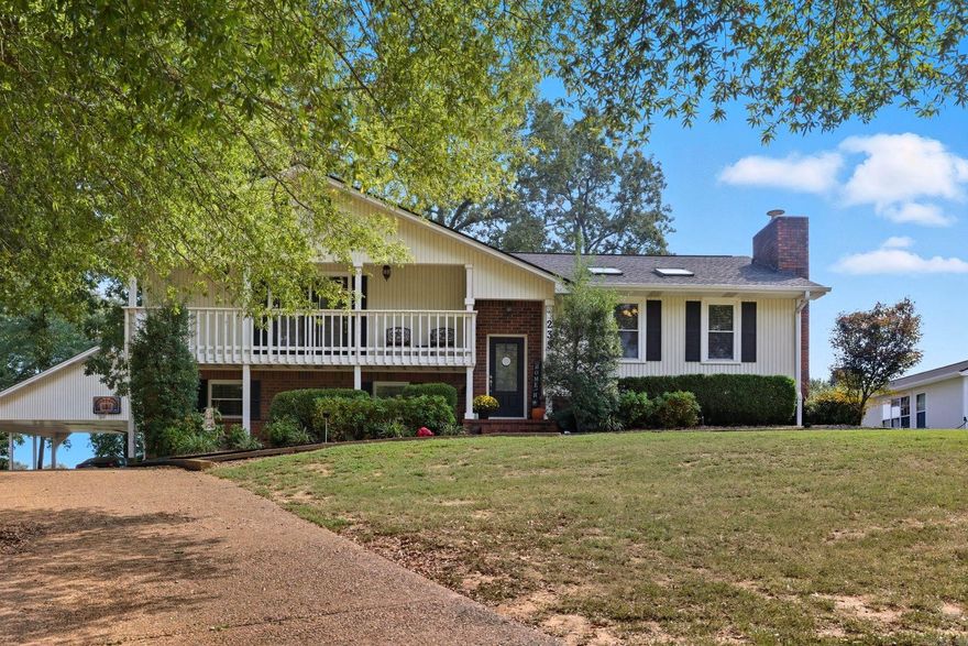 Dugger Estate Grand 4-bedroom, 2.5-bath home situated on a serene 4.33-acre setting. Enjoy a picturesque drive up to the main house, which features an open-concept kitchen, dining, and family room with vaulted ceilings and skylights, creating a bright and spacious atmosphere. The kitchen opens to an oversized back deck, perfect for entertaining and outdoor living. The primary suite is spacious, with an additional guest bedroom on the same floor for convenience. The bottom level includes a full bathroom, laundry room, an extra bedroom, and a game room, providing ample space for family and guests. The pool house offers a versatile space for gatherings or additional living quarters. A separate drive off Dugger leads to a large 60x30 shop—heated and cooled, complete with a lift, making it a true man's dream. This unique property has seen many recent updates, including a new roof on all dwellings (2023), a new pool liner (2023), concrete staining (2023), a new fence around the pool (2024), new deck steps (2025), and new appliances including a refrigerator, microwave, and dishwasher. The home was remodeled in 2012 and features an EV charger already installed.