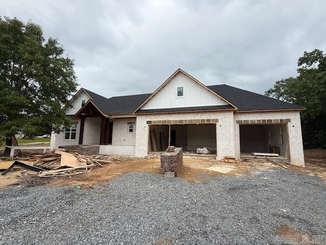 This floor plan is perfect. 4th bedroom is at the front of the house and would also make a great office. Vaulted ceiling in the living room with a wood beam. Electric fireplace with brick and shiplap. Kitchen has all the extras, huge hidden pantry, lots of storage with drawers for spices and utensils. Large laundry with a sink and walks through to the master closet. Separate tile shower with soaking tub. 1/2 bath as you enter from the garage. No carpet. Jack and Jill bathrooms between the spare bedrooms with a door to the hallway as well. All of this on an acre lot. Don't forget the large back porch with vaulted wood ceiling. Wood under the front porch ceiling as well. High speed fiber internet available!